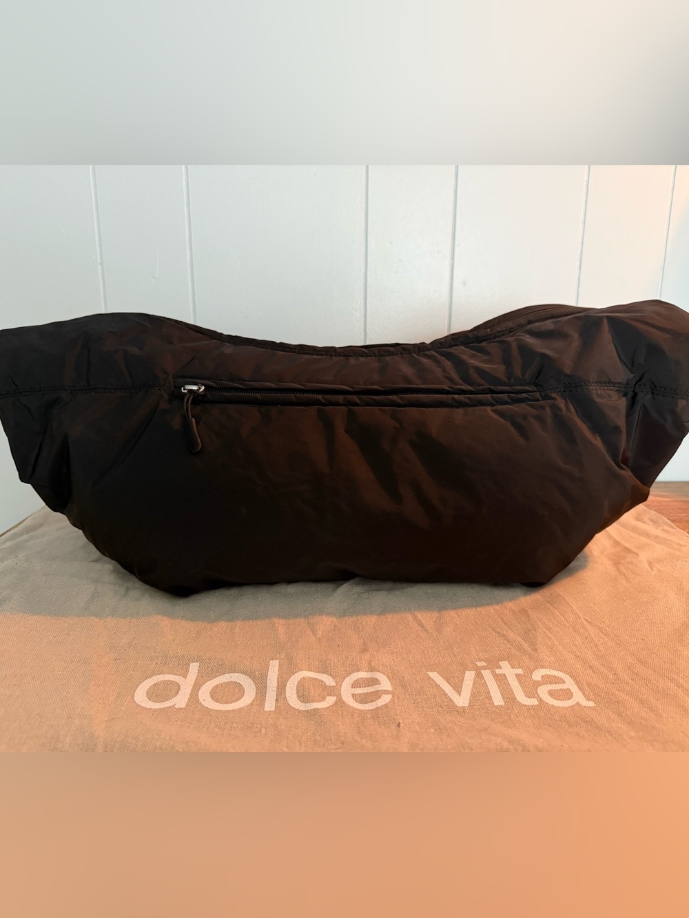Dolce Vita Black Puffer Sling Bag